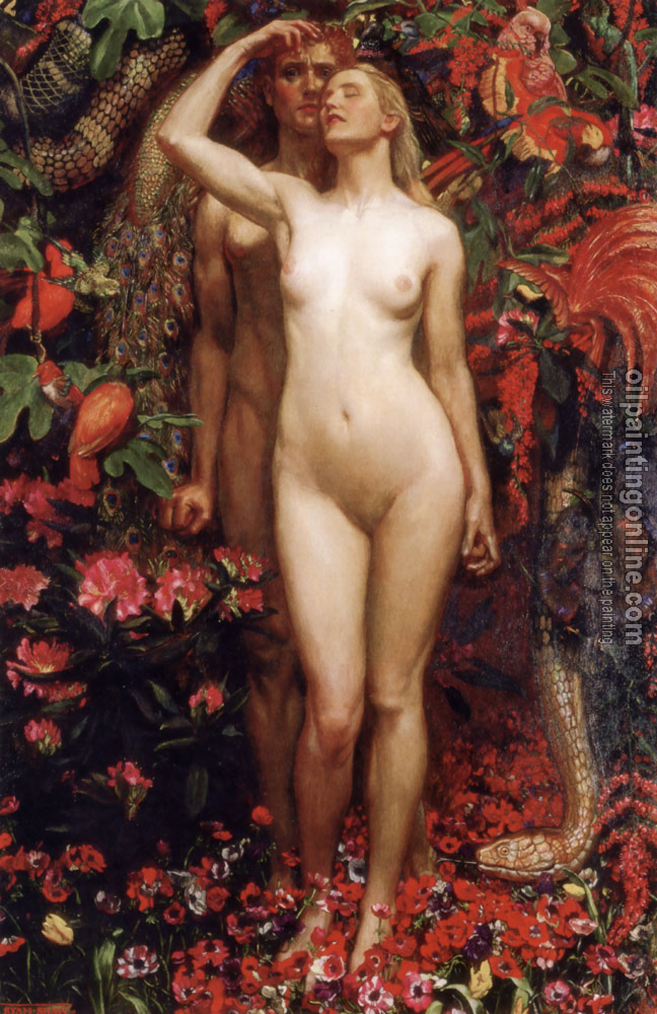 John Byam Liston Shaw - The Woman The Man the Serpent